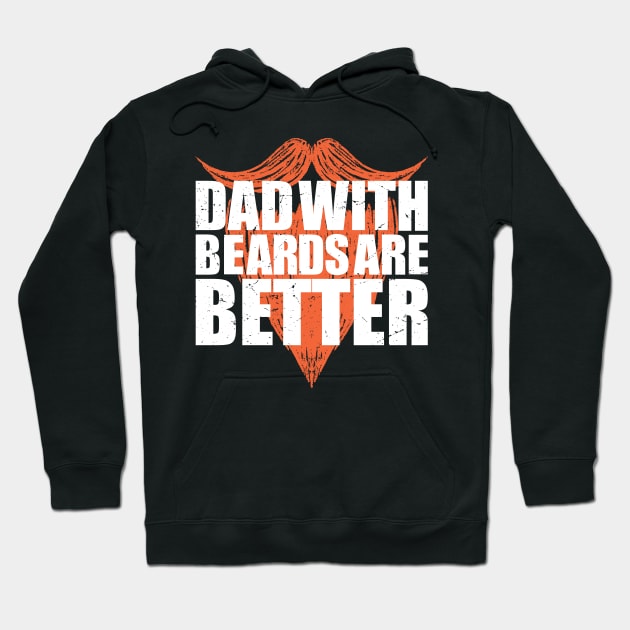 Dad with Beards Are Better Wild Warrior Men's Beard Hoodie by AmineDesigns